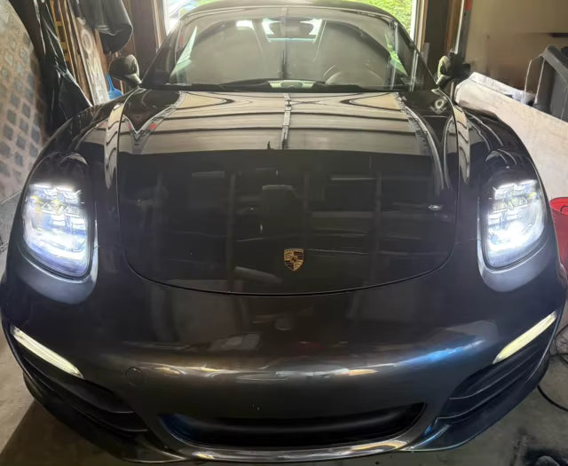 Matrix Style LED Headlights - Porsche 981 Boxster / Cayman / GT4 2013-2016