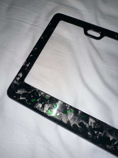 Colored Forged Carbon Fiber Universal License Plate Frame