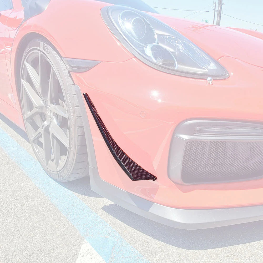 Carbon Fiber Front Canards - Porsche 981 Cayman GT4 / Boxster Spyder 2016