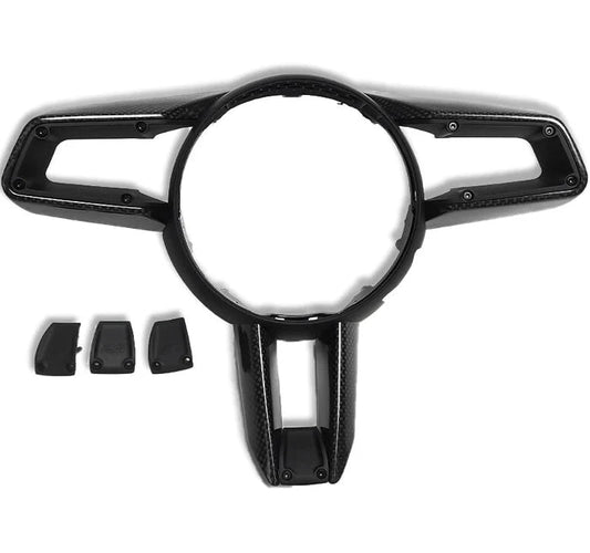 Carbon Fiber Steering Wheel Trim - Porsche 911 992 Carrera