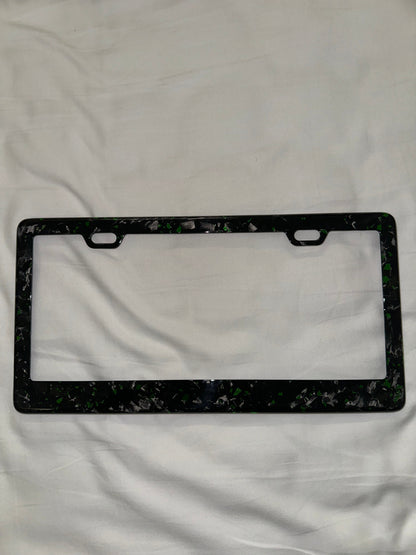 Colored Forged Carbon Fiber Universal License Plate Frame