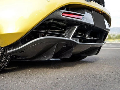 OEM Style Carbon Fiber Upper Rear Bumper Trim & Diffuser - McLaren 720S