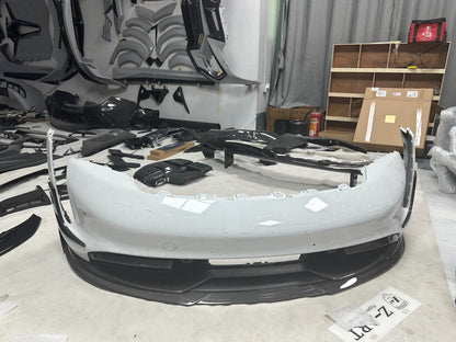 Carbon Fiber B Style Front End Aero Kit - 2020+ Porsche Taycan J1