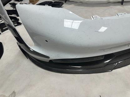 Carbon Fiber B Style Front End Aero Kit - 2020+ Porsche Taycan J1