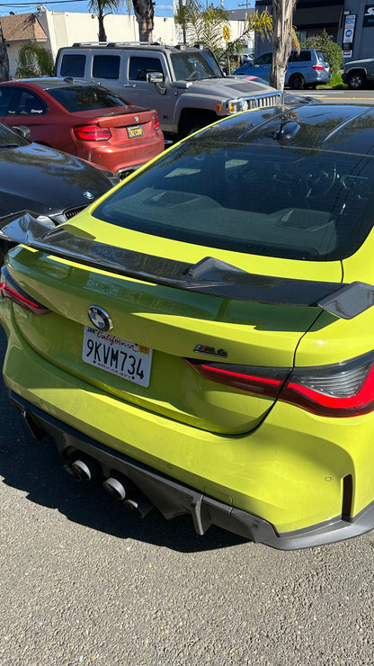 MP Style Carbon Fiber Flow-Through Rear Spoiler Wing – BMW G80 M3 & G82/G83 M4 (2020+)