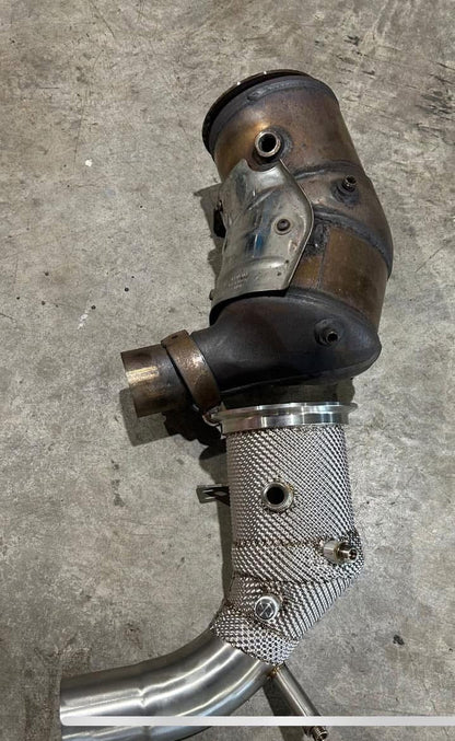 Performance SS304 Downpipes with Heat Shields - Porsche 911 992 Carrera 3.0T / Turbo S 3.8T