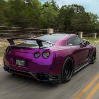 Carbon Fiber Rear Diffuser with LED Strip for GTR 09-15