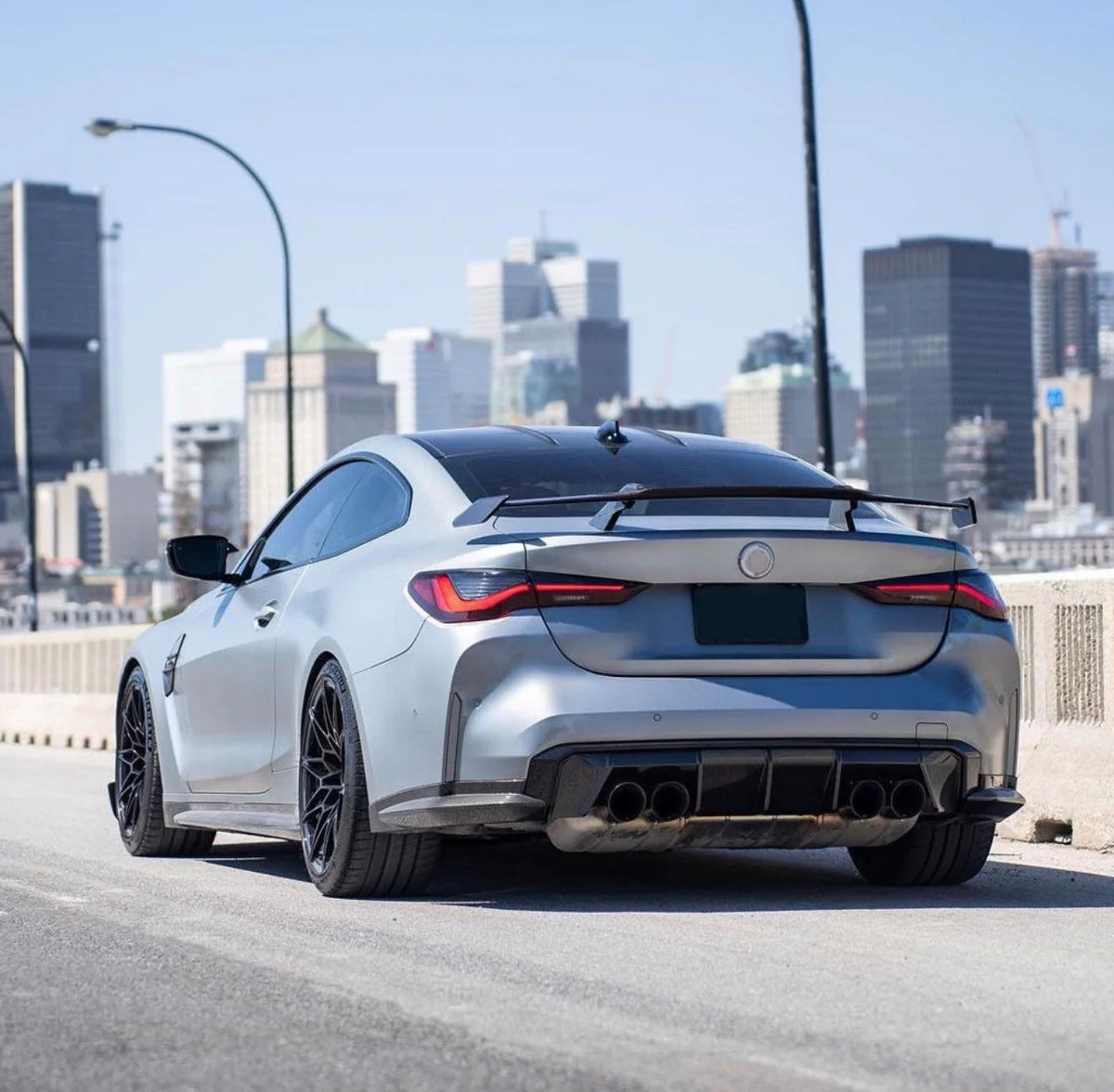 MP Style Carbon Fiber Flow-Through Rear Spoiler Wing – BMW G80 M3 & G82/G83 M4 (2020+)