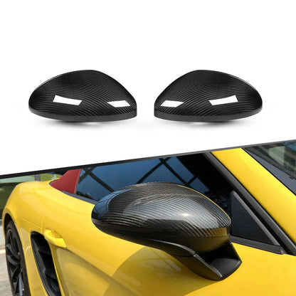 Dry Carbon Fiber Mirror Caps - Porsche 718 Cayman / Boxster 2016-2025