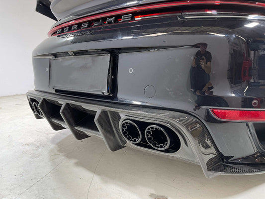 Prepreg Carbon Fiber BS Style Rear Diffuser - Porsche 911 992.1 2020-2024