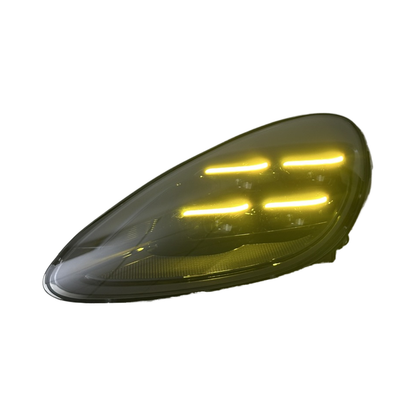 Yellow/White Dual-Color DRL HD Matrix Style Headlights - Porsche Cayenne 958.1 (2011-2014)