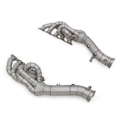 Stainless Steel Exhaust Headers Manifold w/ HeatShield - Lamborghini Huracan 5.2L