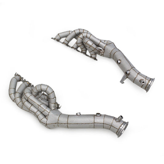 Stainless Steel Exhaust Headers Manifold w/ HeatShield - Lamborghini Huracan 5.2L