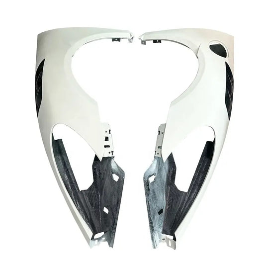 GT4 RS Style Fiberglass & Carbon Fiber Front Fender Replacements - Porsche 718 Boxster Cayman