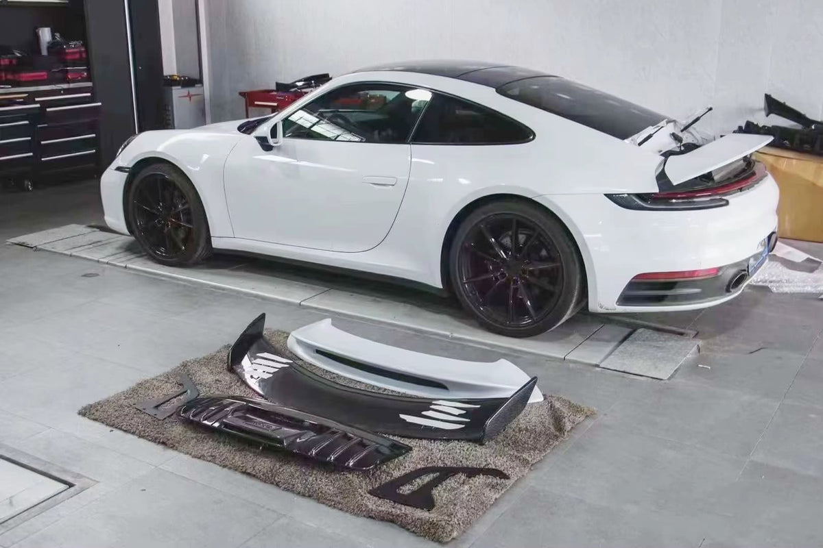 Dry Carbon Fiber GT3 Style Rear Wing Kit - Porsche 911 992 Carrera 2020+