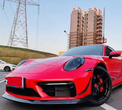 P Style Dry Carbon Fiber Front Lip - Porsche 911 992.1 Carrera / Carrera S / Carrera 4 / Carrera 4S / Targa Sport 2019-2023