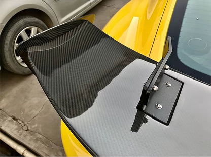 GT4 Style V2 Dry Carbon Fiber Adjustable Rear Wing - Porsche 718 Cayman Boxster 2016-2019