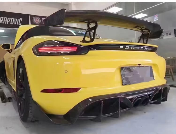 V2 Carbon Fiber Rear Wing - Porsche Cayman / Boxster 987 981 718