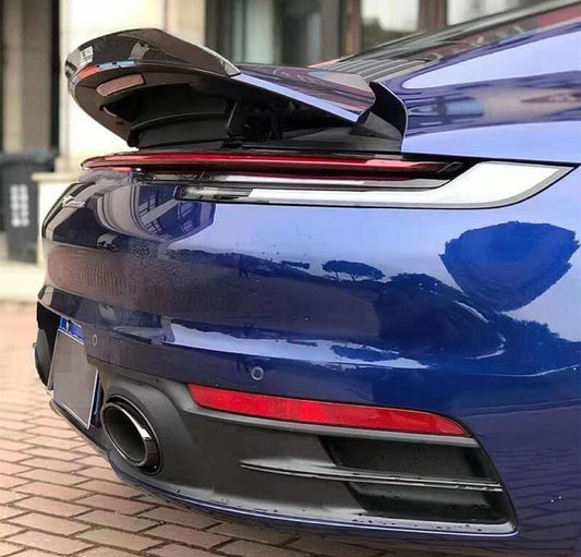 Dry Carbon Fiber Ducktail Trunk Lip Rear Spoiler - Porsche 911 992 Carrera 4 S 4S 2020-2024