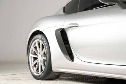 GT4 RS Style Carbon Fiber Side Fender Vent Air Intake - Porsche 718 Cayman 2018+