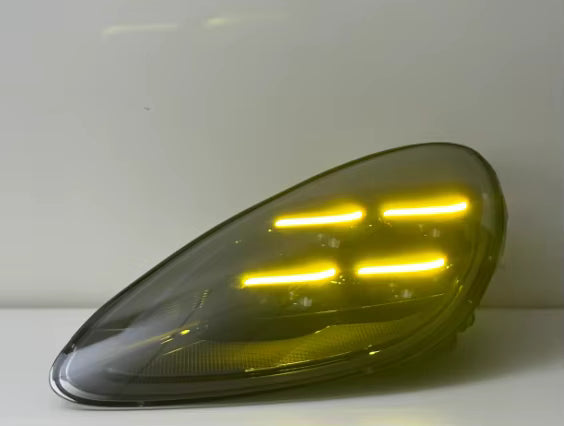 Yellow/White Dual-Color DRL HD Matrix Style Headlights - Porsche Cayenne 958.1 (2011-2014)