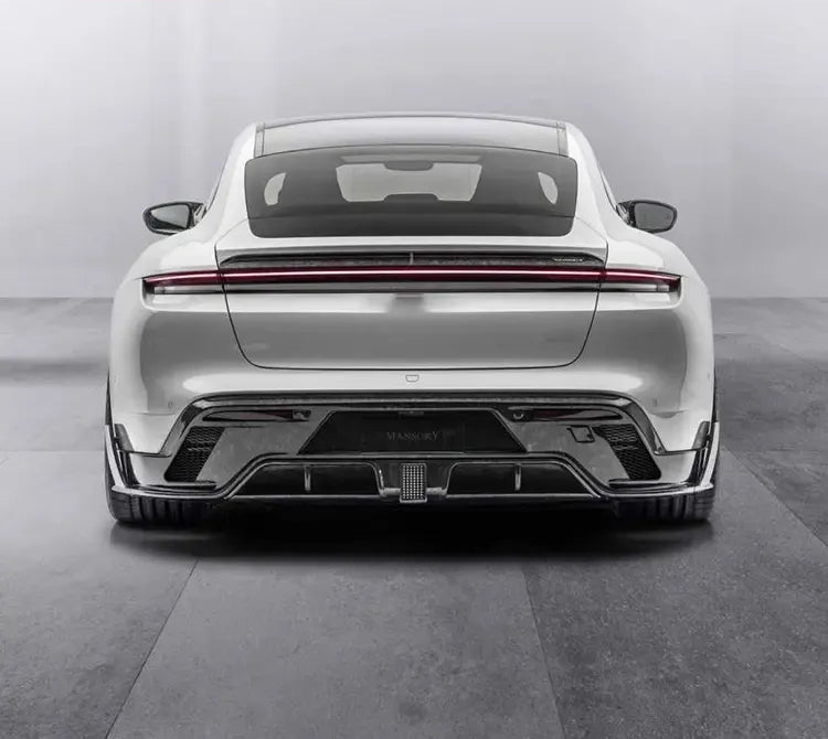 Carbon Fiber M Style Rear Diffuser - Porsche Taycan 2020-2024