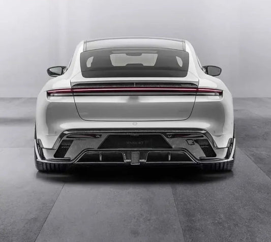 Carbon Fiber M Style Rear Diffuser - Porsche Taycan 2020-2024