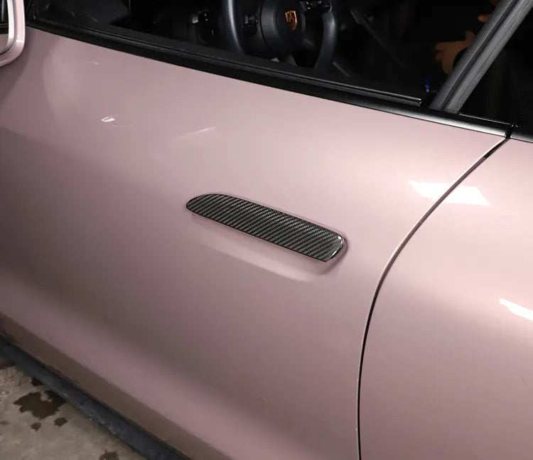 Carbon Fiber Door Handle Cover Trim - Porsche Taycan 2019-2022