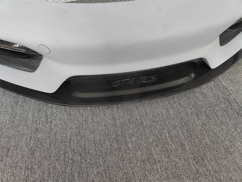 Semi Carbon Fiber GT4 RS Style Front Bumper Upgrade - Porsche 718 Cayman Boxster 2017+