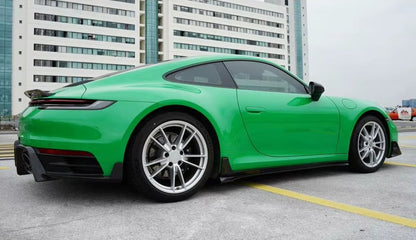 Prepreg Carbon Fiber Finned Side Skirt Extensions V1 - Porsche 911 992.1 Carrera / Targa 2019-2023