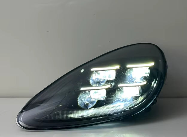 Yellow/White Dual-Color DRL HD Matrix Style Headlights - Porsche Cayenne 958.1 (2011-2014)