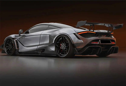 Dry Carbon Fiber Performance GT Rear Wing Spoiler with Base Panel - McLaren 720S
