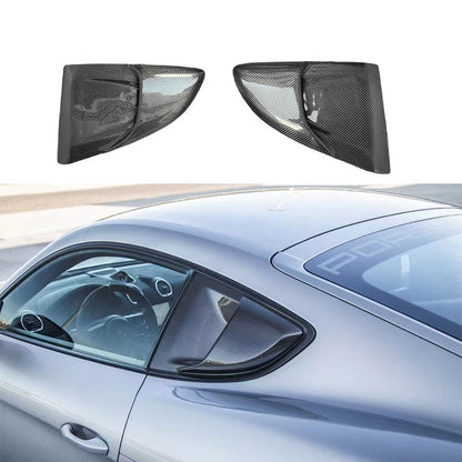 GT Style Carbon Fiber Rear Quarter Window Air Scoop - Porsche 718 Cayman 2017+
