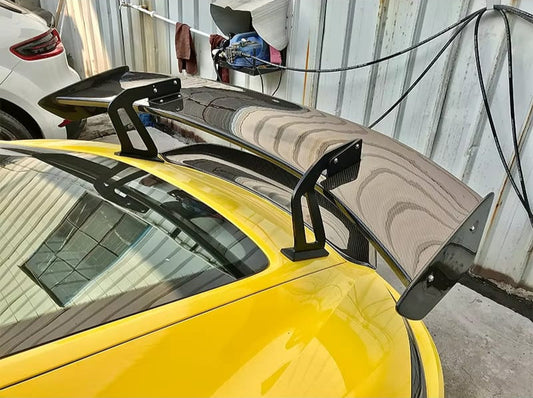 GT4 Style V2 Dry Carbon Fiber Adjustable Rear Wing - Porsche 718 Cayman Boxster 2016-2019