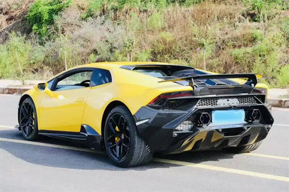Carbon Fiber Tecnica Style Rear Engine Bonnet Cover - Lamborghini Huracan LP580 LP610 EVO