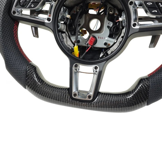 Custom Carbon Fiber LED Steering Wheel - Porsche 911 / 718 / Macan / Cayenne / Panamera / 918