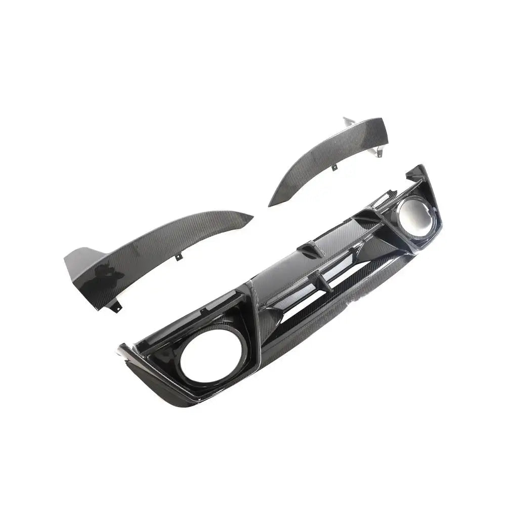 Prepreg Carbon Fiber Rear Diffuser with Side Canards - Porsche 911 992 Turbo S Coupe 2019-2021