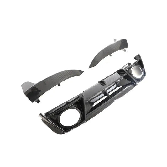 Prepreg Carbon Fiber Rear Diffuser with Side Canards - Porsche 911 992 Turbo S Coupe 2019-2021