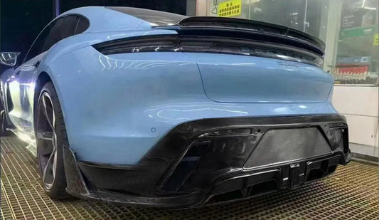 Carbon Fiber Rear Diffuser w/ Integrated LED - Porsche Taycan 9J1 / Turbo S 2019-2024