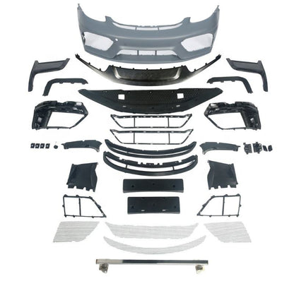 Semi Carbon Fiber GT4 RS Style Front Bumper Upgrade - Porsche 718 Cayman Boxster 2017+