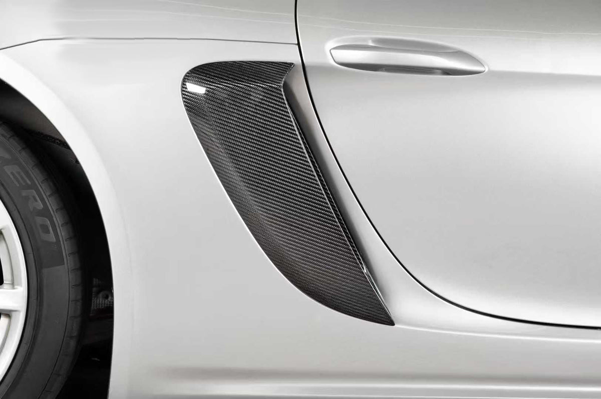 GT4 RS Style Carbon Fiber Side Fender Vent Air Intake - Porsche 718 Cayman 2018+