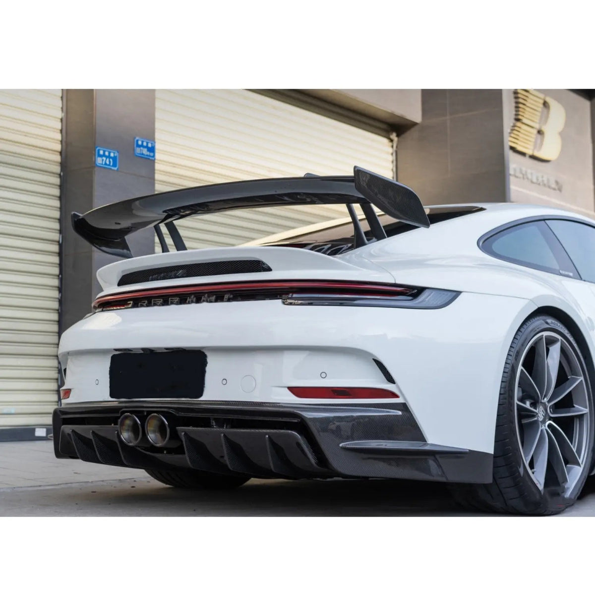 Dry Carbon Fiber GT3 Style Rear Diffuser - Porsche 911 992.1 GT3 / Carrera S 2019-2024