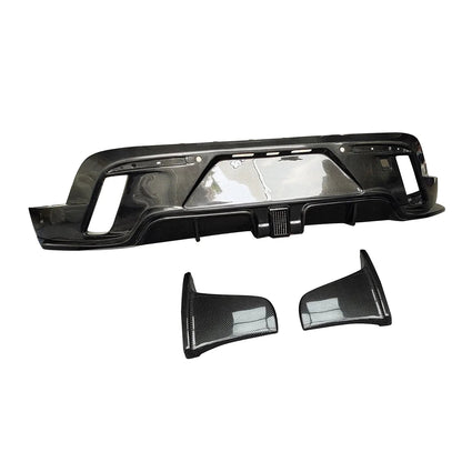 Carbon Fiber Rear Diffuser w/ Integrated LED - Porsche Taycan 9J1 / Turbo S 2019-2024