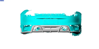 Prepreg Carbon Fiber Rear Diffuser with Side Canards - Porsche 911 992 Turbo S Coupe 2019-2021