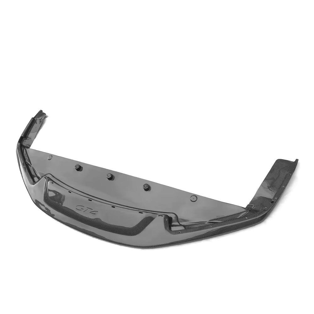 GT4 Style Carbon Fiber Front Bumper Splitter Lip - Porsche 718 Cayman Boxster 2017-2024