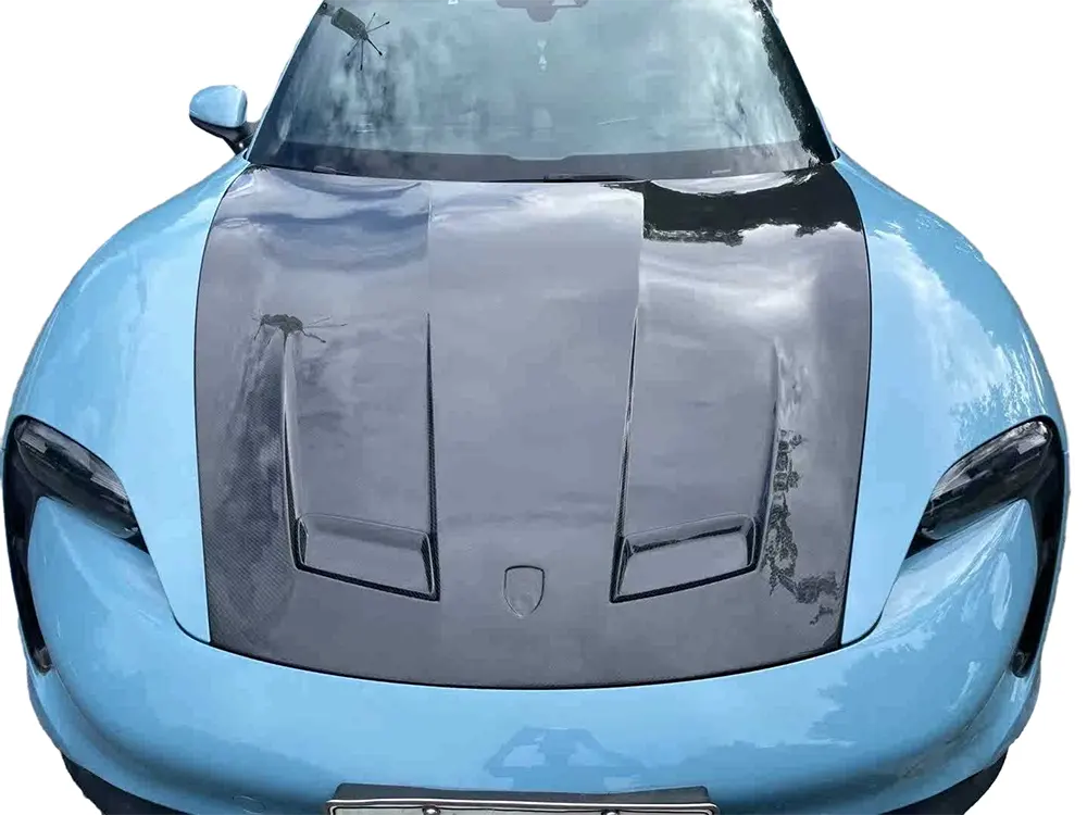 Carbon Fiber Vented Front Hood Bonnet - Porsche Taycan 9J1 RWD / 4S / GTS / Turbo / Turbo S