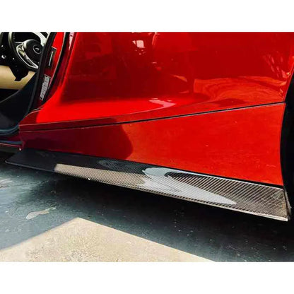 McLaren GT V2 Prepreg Carbon Fiber Side Skirt Door Extensions Set
