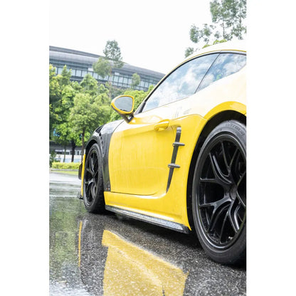 Pre-Preg Carbon Fiber Side Skirts - Porsche 718 Cayman Boxster GTS GT4 Spyder 2017-2024