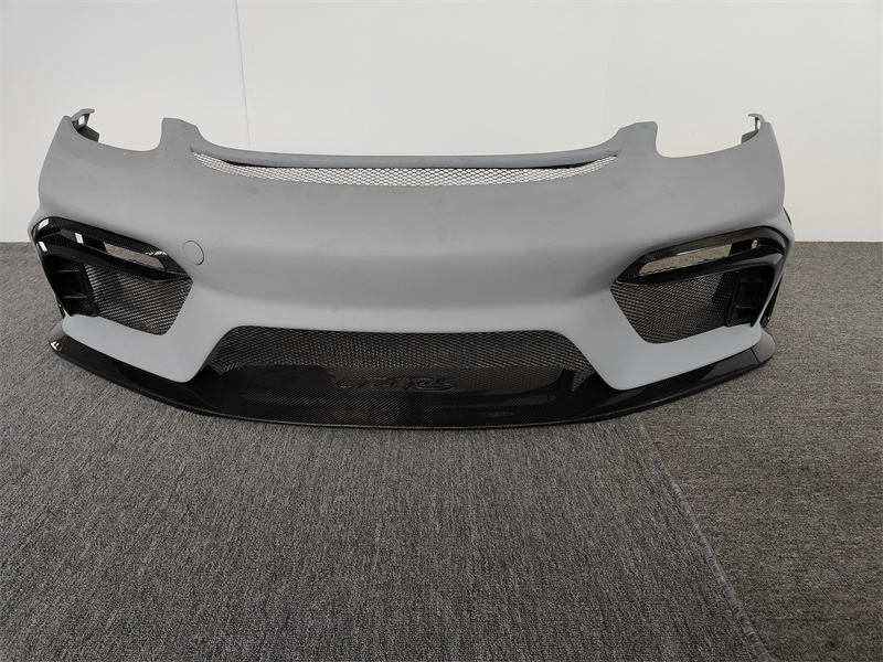 Semi Carbon Fiber GT4 RS Style Front Bumper Upgrade - Porsche 718 Cayman Boxster 2017+