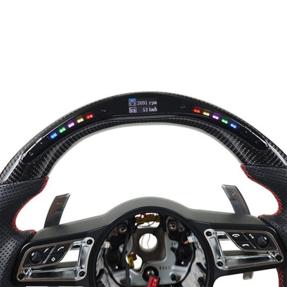 Custom Carbon Fiber LED Steering Wheel - Porsche 911 / 718 / Macan / Cayenne / Panamera / 918